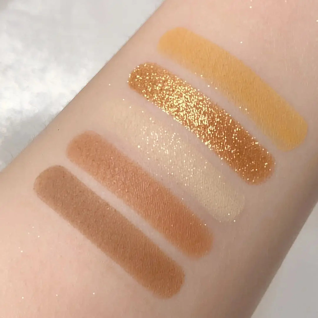 Five-color Pearlescent Eyeshadow Palette Five-color Eyeshadow Eye Makeup Palette Cosmetics Earth Color INS Popular Eyeshadow