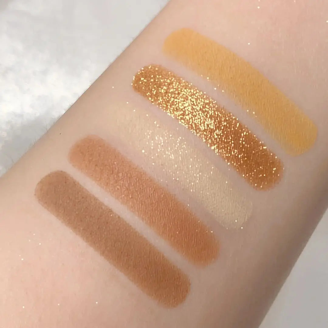 Five-color Pearlescent Eyeshadow Palette Five-color Eyeshadow Eye Makeup Palette Cosmetics Earth Color INS Popular Eyeshadow