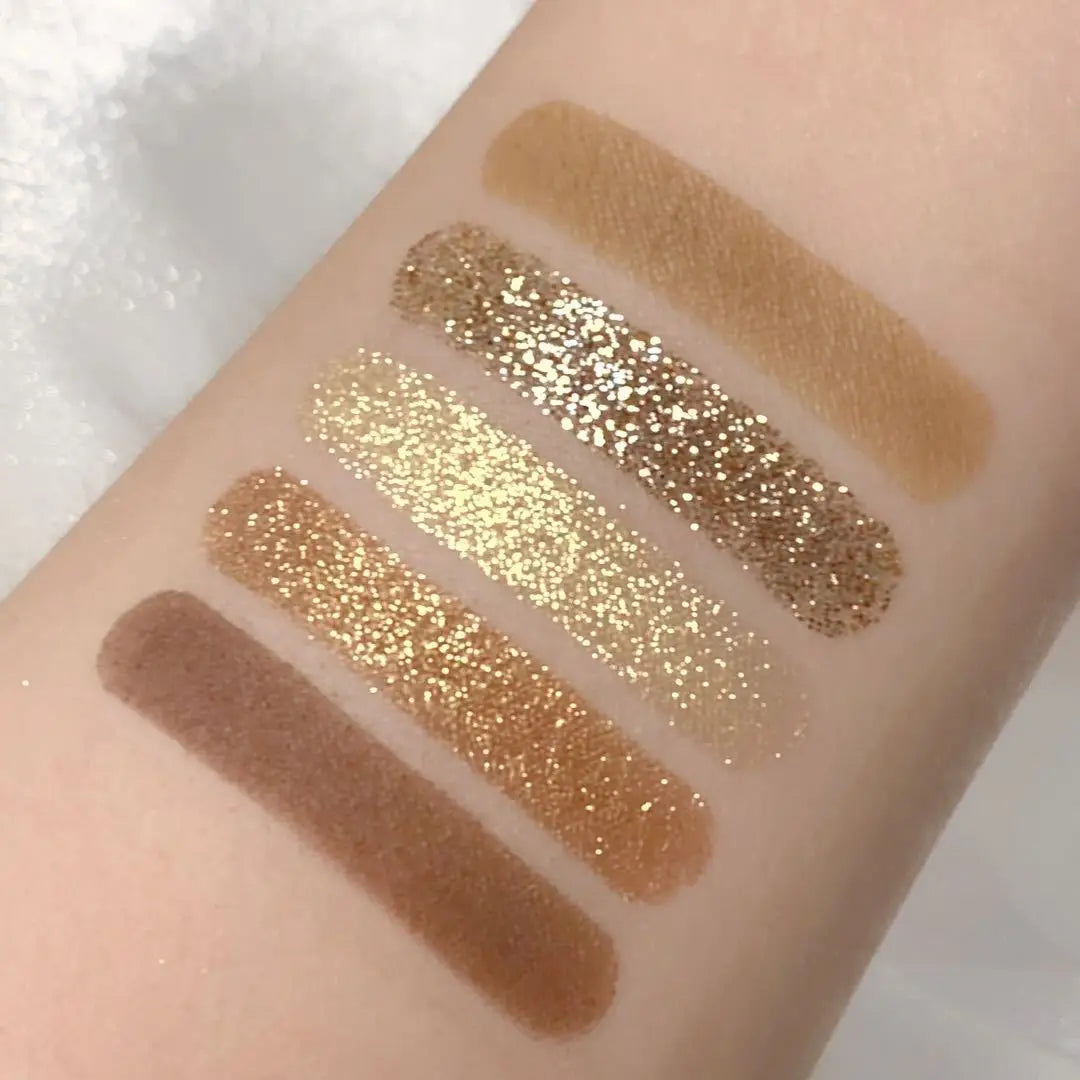 Five-color Pearlescent Eyeshadow Palette Five-color Eyeshadow Eye Makeup Palette Cosmetics Earth Color INS Popular Eyeshadow