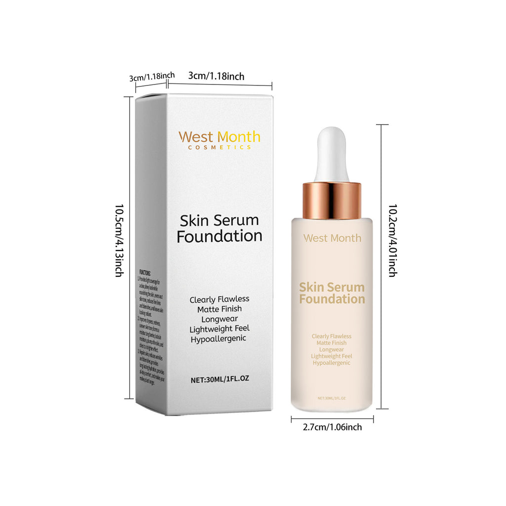 Moisturizing Liquid Foundation Even Skin Tone Cover Defects Brightening Skin Long Lasting Hydration Waterproof Makeup Cosmetics