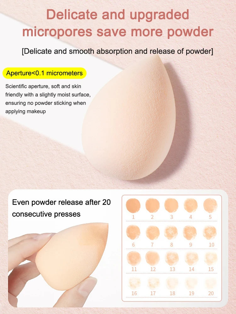 Makeup Egg Dry Wet Dual Use Water Droplets Diagonal Cut Makeup Egg Independent Packaging No Powder Makeup Egg Powder Puff