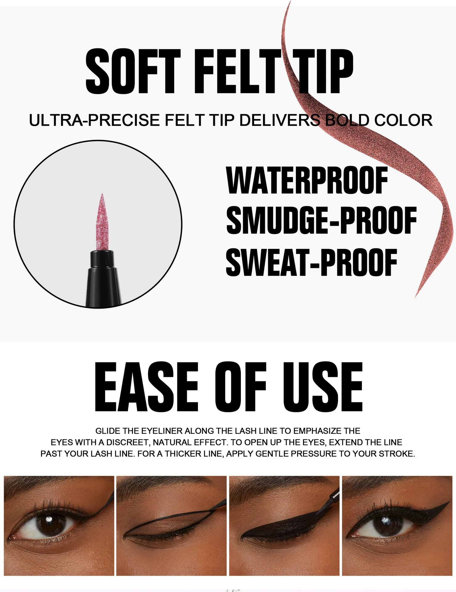 Waterproof Glitter Luster Liquid Eyeliner Pencil Long Lasting Purple Pink Blue Metallic Eye Liner Pen Cosmetic Makeup for Eyes