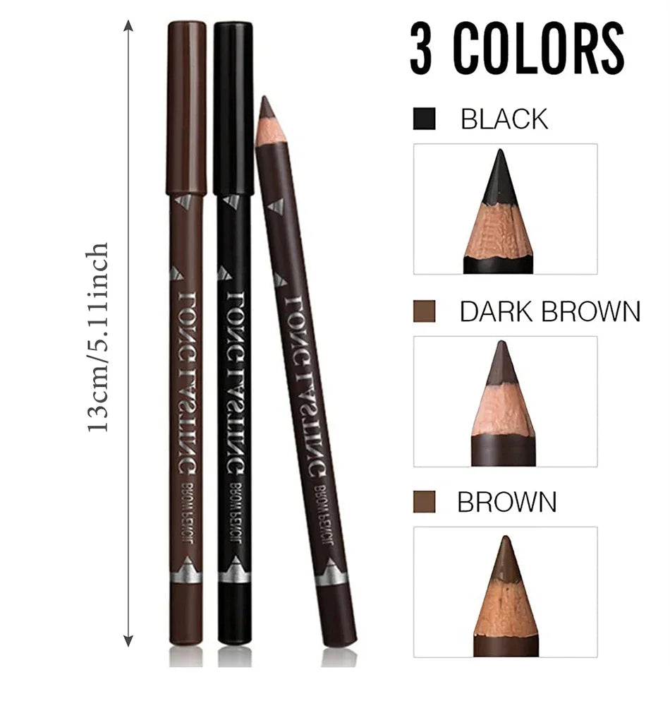 6/12Pcs Eye Brow Pencil Waterproof Professional Women Eye Makeup Pen Easy Color Natural Black Cosmetic Beauty Eyebrow Tool