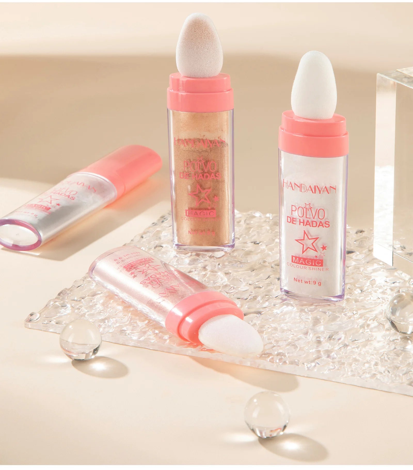 Fairy Highlight Pat Powder Full Body Highlight Brightening Natural Peach Fairy Glitter Body Bronzer Highlight Contour Makeup