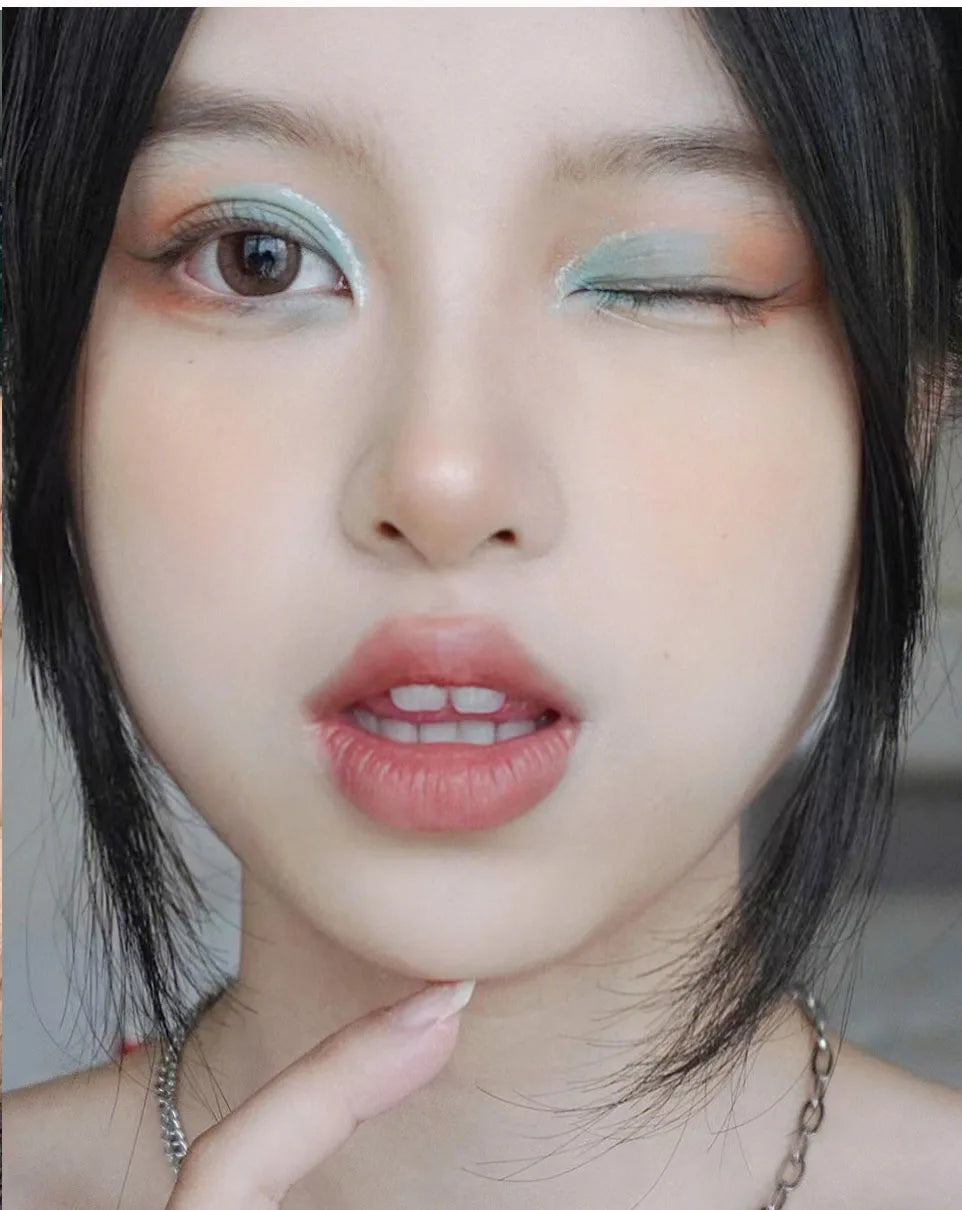 2 in 1 Blue Liquid Eye Shadow Matte Sequins Pearlescent Eye Makeup Lying Silkworm Brightening Droplet Tear Makeup Beauty Tools