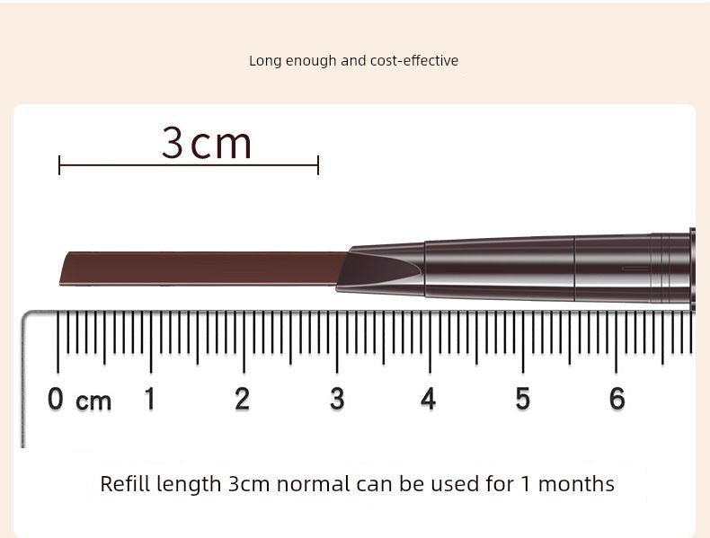 QUEEN CHAN Cross-Border English Version Double-Headed Automatically Rotate Eyebrow Pencil Waterproof Sweat-Proof Not Smudge Fine Triangle Thrush Eyebrow Pencil