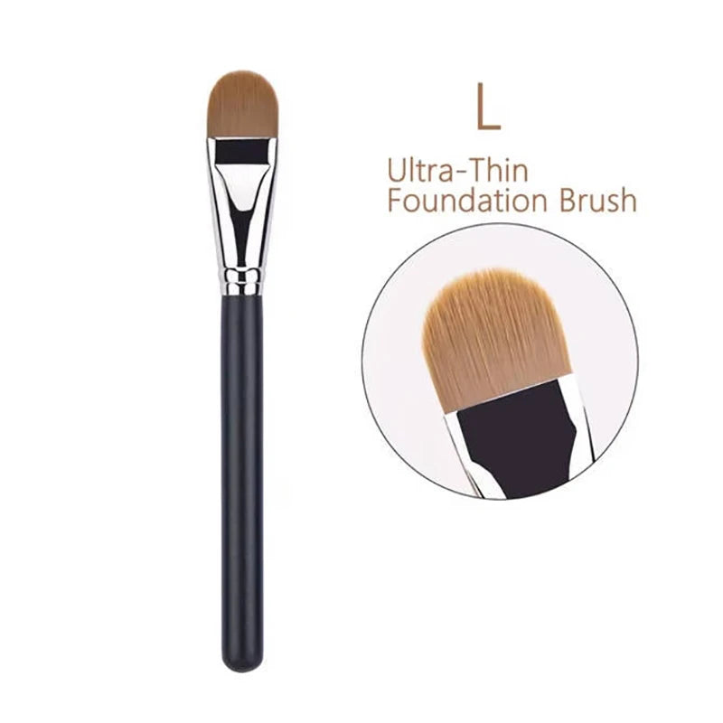 Flat Round Ultra-thin Foundation Concealer Makeup Brush Professional Contour Liquid Cream Concealer Make-up Tool 4 Types Sizes