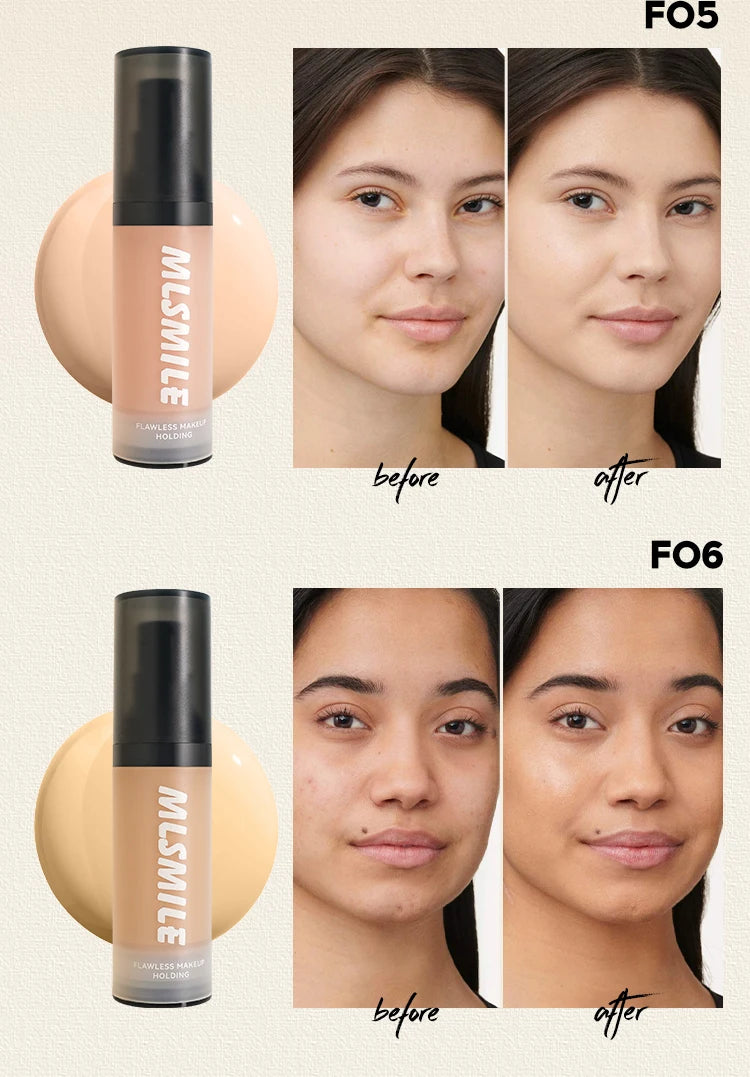 Face Foundation Cream Oil-Control Matte BBCream Waterproof Lasting Concealer Liquid Full Coverage Matte Base Professional Makeup