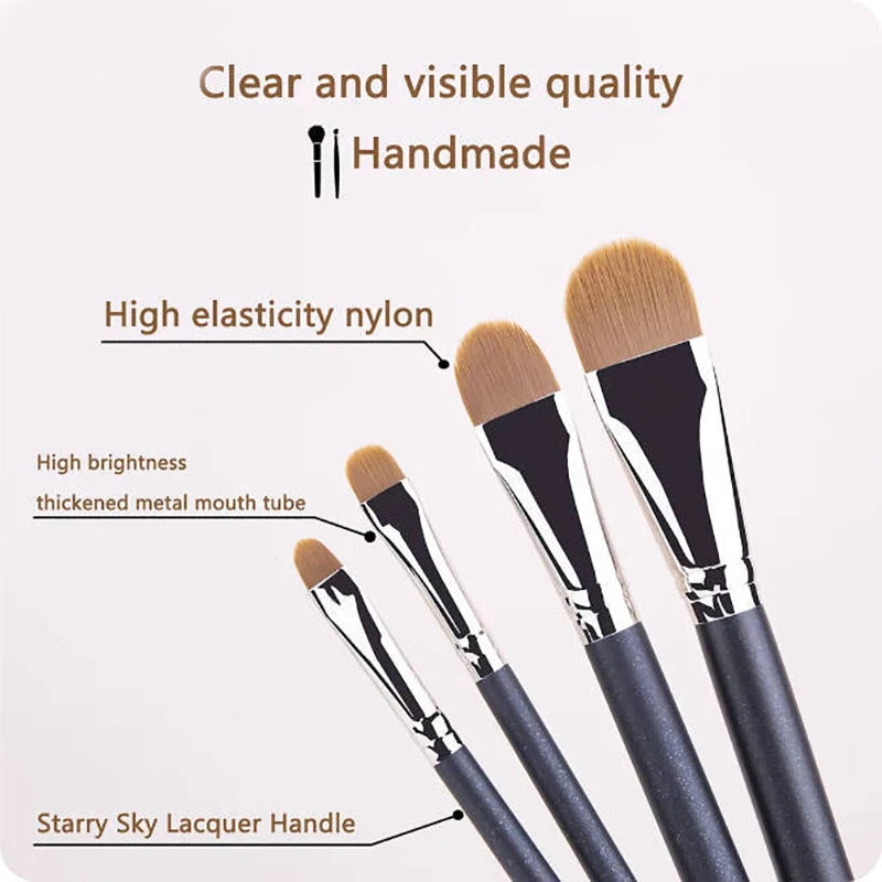 Flat Round Ultra-thin Foundation Concealer Makeup Brush Professional Contour Liquid Cream Concealer Make-up Tool 4 Types Sizes