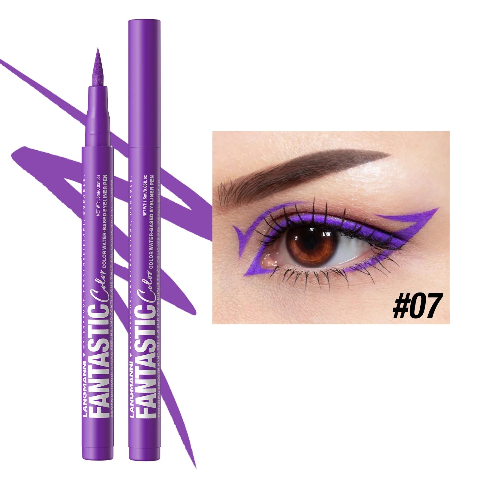 Water-based Eyeliner Liquid Matte Bright Red Quick-Drying Smudge-Proof Eyeliner Pen Bold Long-Lasting Eyes Looks Cosmetics
