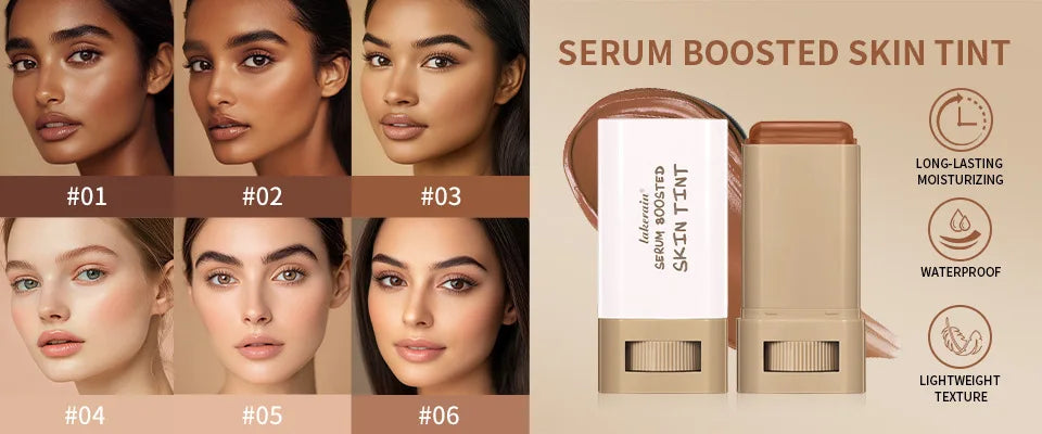 New Balm Serum Boosted Skin Tint Silky Texture Moisturizing Coverage Plumper Even Skin Tone Best Stick Foundation Travel Makeup