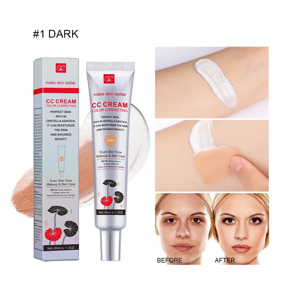 Moisturizing Correcting CC Cream Waterproof Anti-sweat Makeup Before Concealer Lasting Women Makeup Protect Skin erborian Make