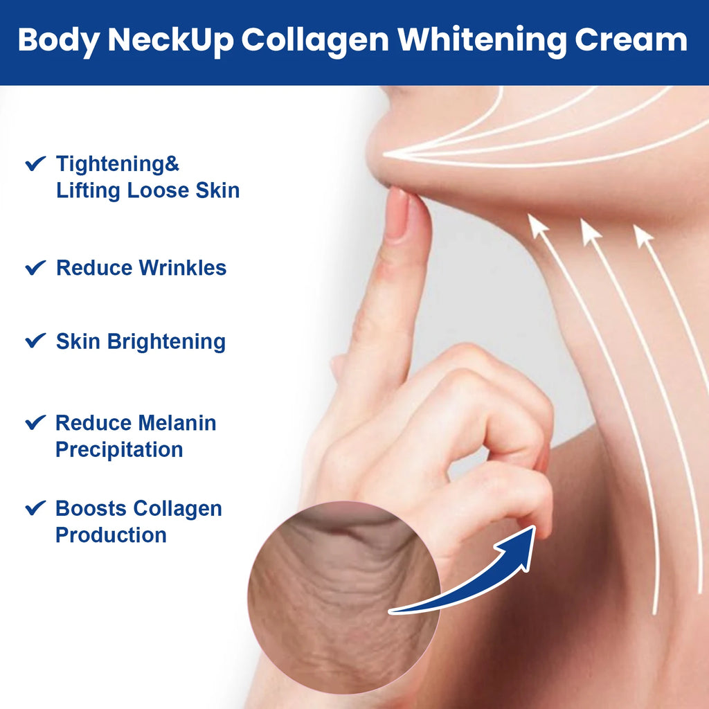 EELHOE Collagen Neck Cream Lightens Neck Fine Lines Wrinkles Anti-aging Lifts Tightens Skin Moisturizing Neck Whitening Cream