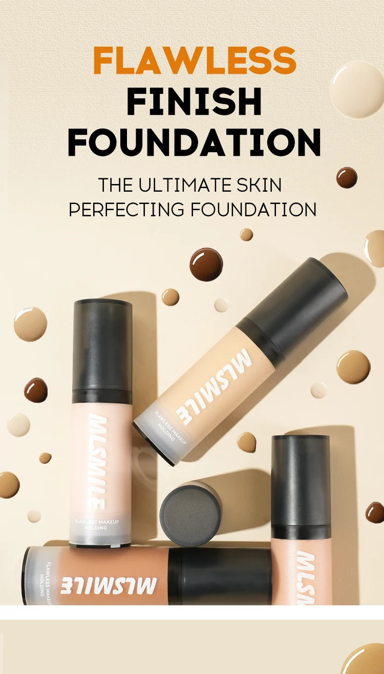 Face Foundation Cream Oil-Control Matte BBCream Waterproof Lasting Concealer Liquid Full Coverage Matte Base Professional Makeup