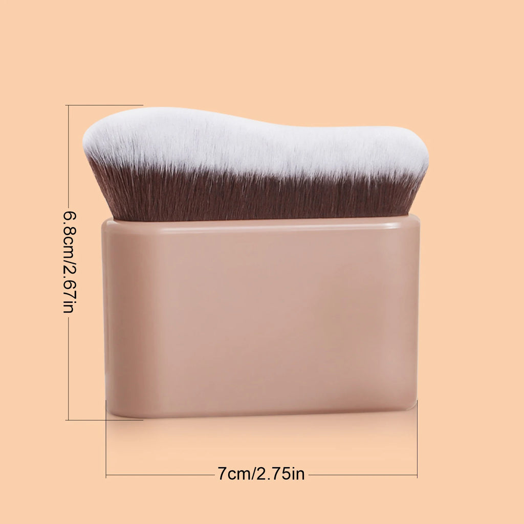 Foundation Brush, 1pcs Plastic Creative	wave Fit Perfectly Cosmetic Brush	at home or On-the-Go