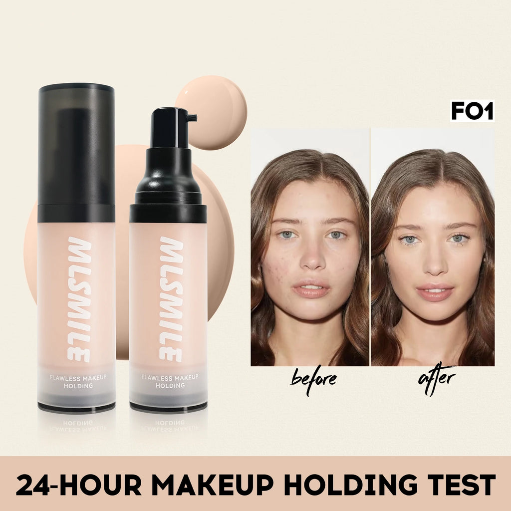 Face Foundation Cream Oil-Control Matte BBCream Waterproof Lasting Concealer Liquid Full Coverage Matte Base Professional Makeup