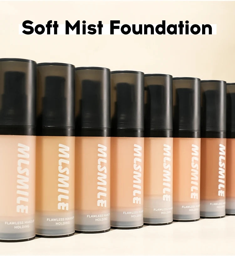 Face Foundation Cream Oil-Control Matte BBCream Waterproof Lasting Concealer Liquid Full Coverage Matte Base Professional Makeup