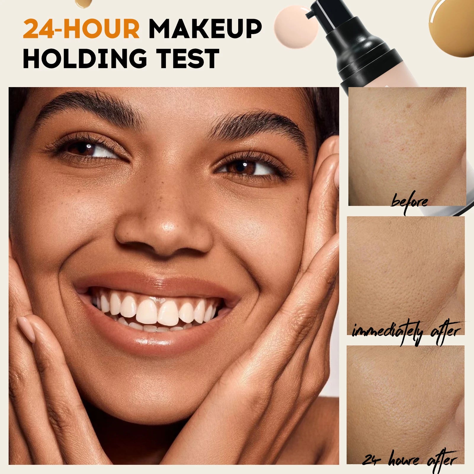 Face Foundation Cream Oil-Control Matte BBCream Waterproof Lasting Concealer Liquid Full Coverage Matte Base Professional Makeup