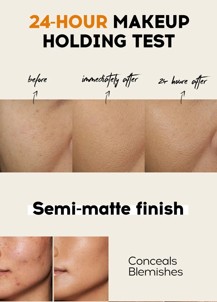 Face Foundation Cream Oil-Control Matte BBCream Waterproof Lasting Concealer Liquid Full Coverage Matte Base Professional Makeup