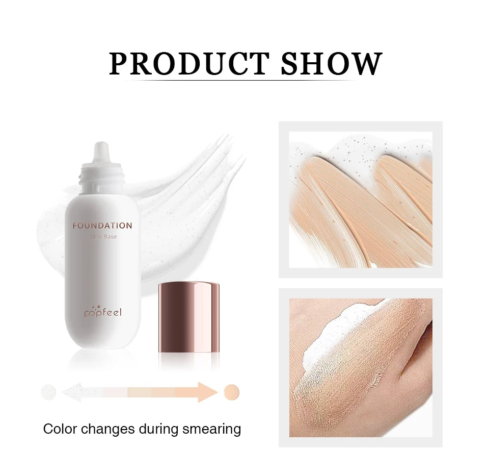 1.01oz Color-Changing Foundation Instantly Match Your Skin Tone With Just A Blend! More Suitable For Medium And Light Skin Tone