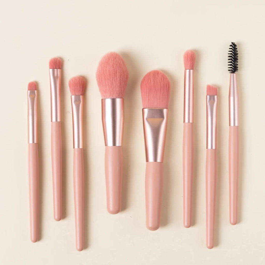 8PCS Macaron Makeup Brushes Set Eye Shadow Foundation Women Cosmetic Brush DIY Blush Powder Blending Beauty Soft Make Up Tools