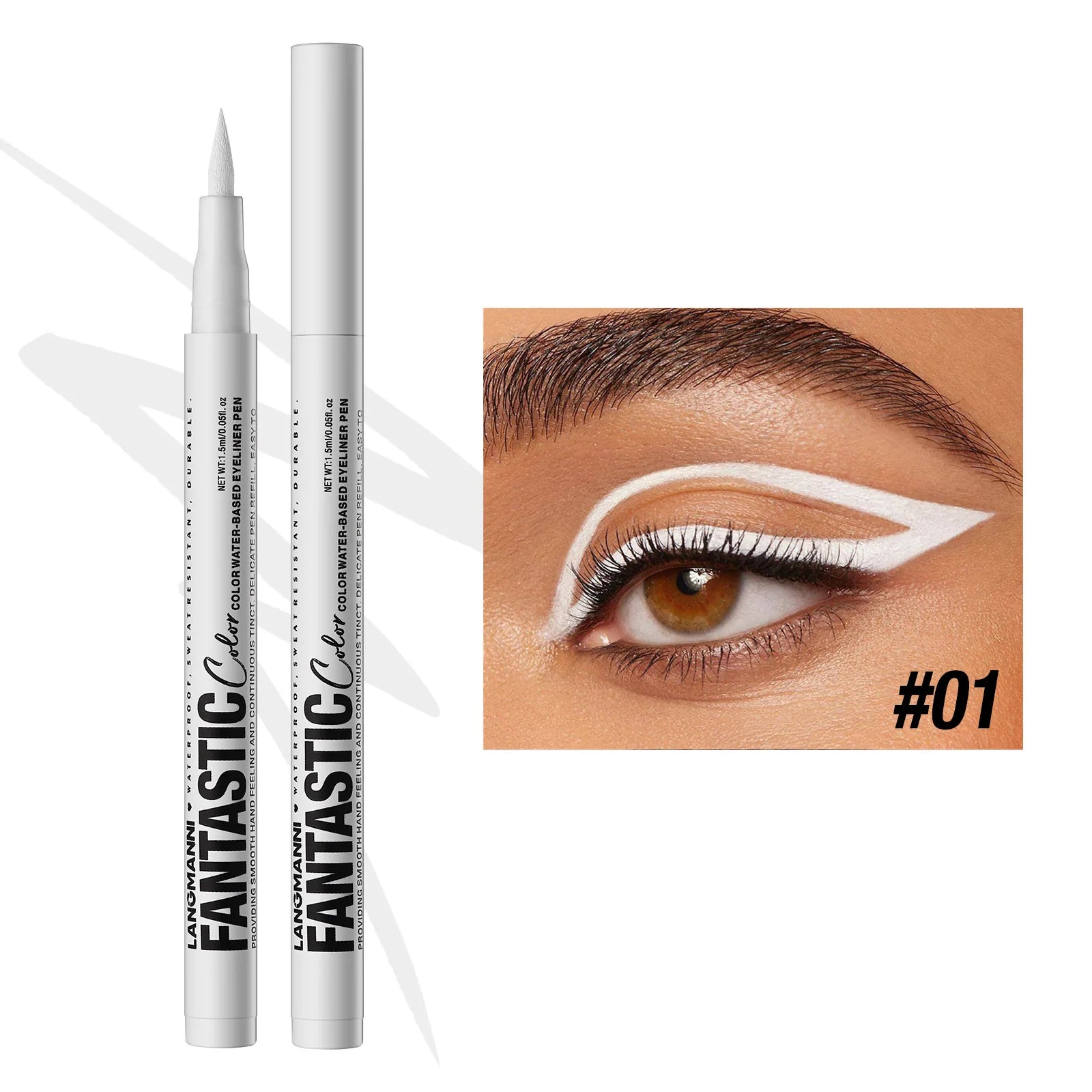 Water-based Eyeliner Liquid Matte Bright Red Quick-Drying Smudge-Proof Eyeliner Pen Bold Long-Lasting Eyes Looks Cosmetics