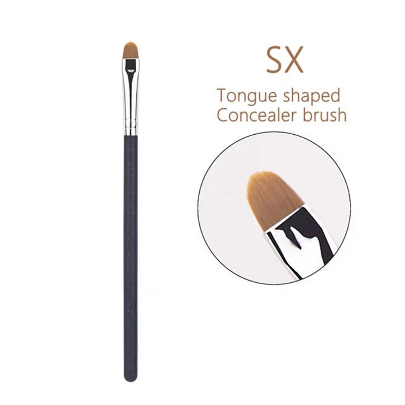 Flat Round Ultra-thin Foundation Concealer Makeup Brush Professional Contour Liquid Cream Concealer Make-up Tool 4 Types Sizes