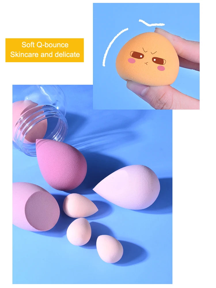 Makeup Egg Dry Wet Dual Use Water Droplets Diagonal Cut Makeup Egg Independent Packaging No Powder Makeup Egg Powder Puff