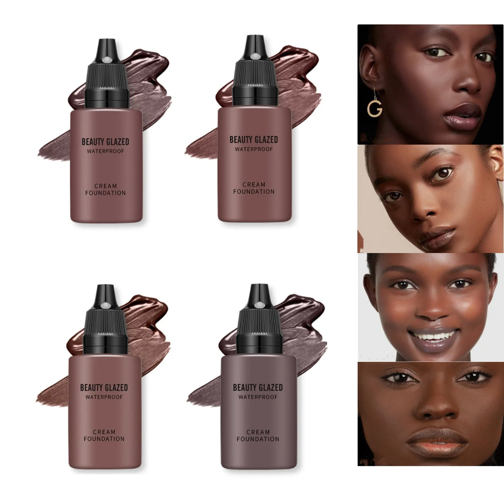 BEAUTY GLAZED 24 Hour HD Full Cover Matte Liquid Foundation Matte Natural Waterproof Foundation Face Makeup,Brighten Skin Color