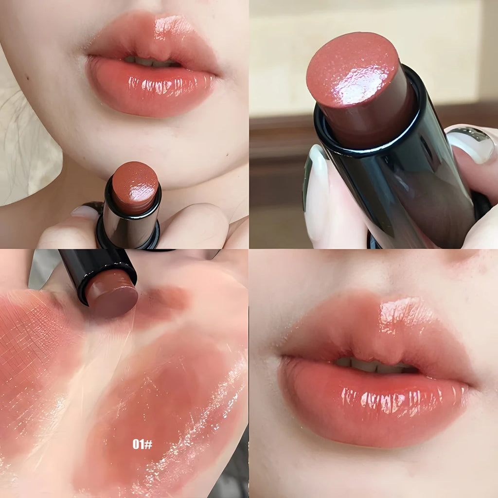 Lipstick red brown lipstick waterproof moisturizing mirror lipstick lip gloss natural long-lasting makeup Valentine's Day gift