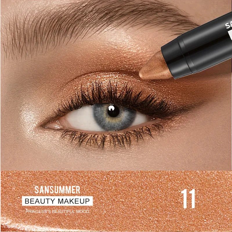 7-color waterproof eye shadow stick, pearlescent matte treatment, to create a natural and lasting eye makeup flash.