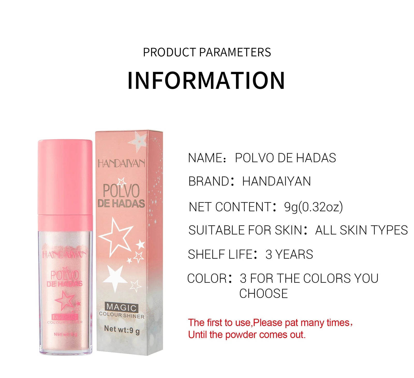 Fairy Highlight Pat Powder Full Body Highlight Brightening Natural Peach Fairy Glitter Body Bronzer Highlight Contour Makeup