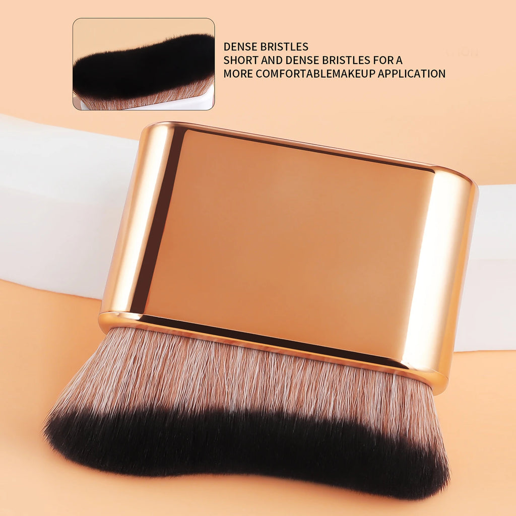 Foundation Brush, 1pcs Plastic Creative	wave Fit Perfectly Cosmetic Brush	at home or On-the-Go