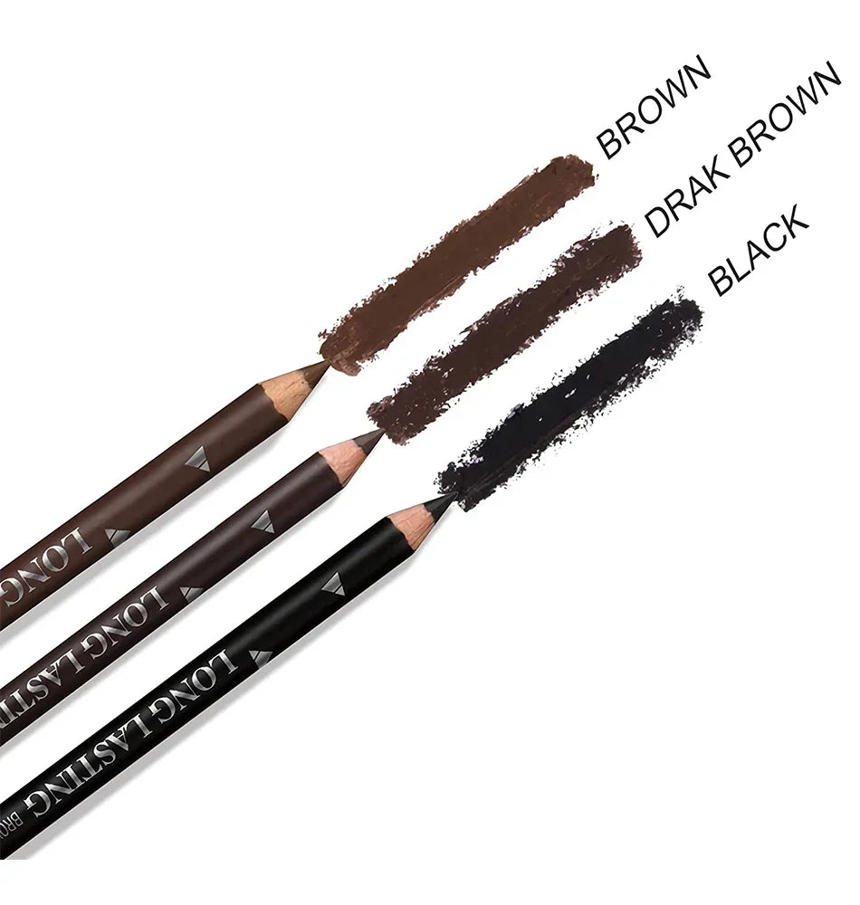 6/12Pcs Eye Brow Pencil Waterproof Professional Women Eye Makeup Pen Easy Color Natural Black Cosmetic Beauty Eyebrow Tool
