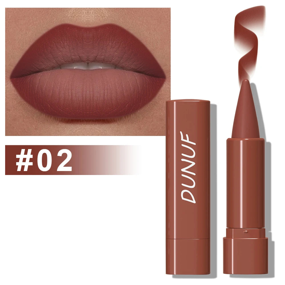 Gradient Lip Liner Pen with Matte Velvet Finish Smooth Application  Lipstick for Defined and Elegant Lips