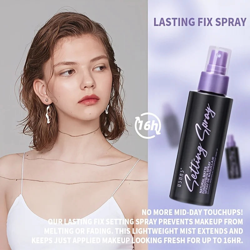 USHAS Waterproof Makeup Setting Spray LongLasting Oil Control Moisturizing Hydration Matte Non-Sticky Spray Foundation Fixer