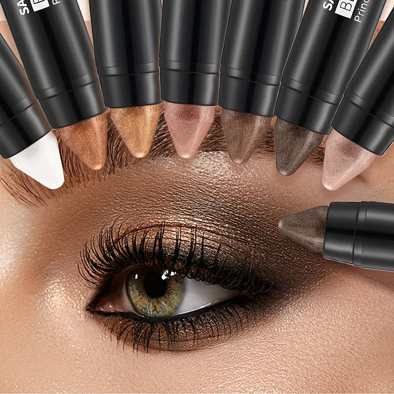 7-color waterproof eye shadow stick, pearlescent matte treatment, to create a natural and lasting eye makeup flash.