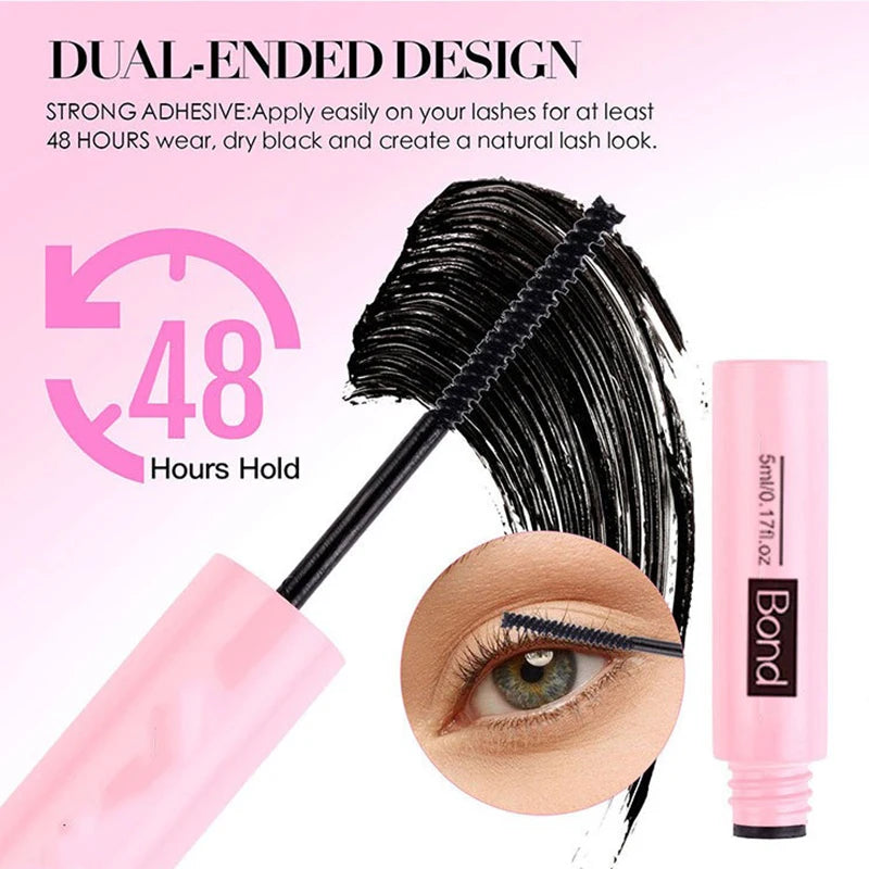 Lash Bond and Seal 10ml Individual Lashes Glue and Seal Super Strong Hold Lash Extension and Lash Glue Remover 5ml Tweezers Kit