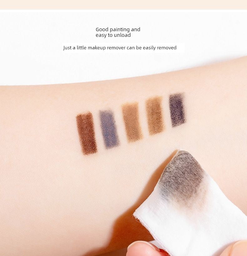 QUEEN CHAN Cross-Border English Version Double-Headed Automatically Rotate Eyebrow Pencil Waterproof Sweat-Proof Not Smudge Fine Triangle Thrush Eyebrow Pencil