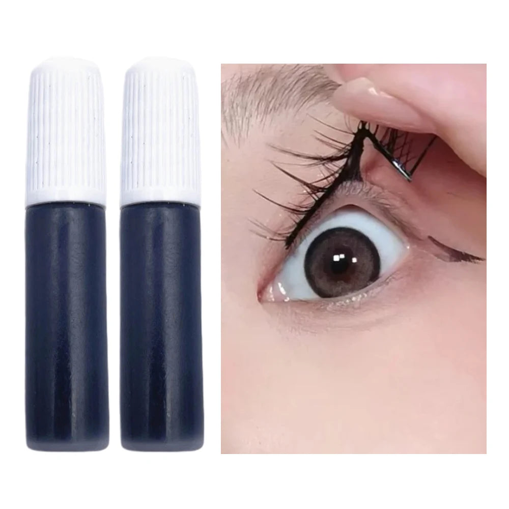 2Pcs False Eyelash Extension Glue Waterproof Fast Dry Long Lasting Strong No Irritation Clear Black Eyelash Primer Tools 1ml
