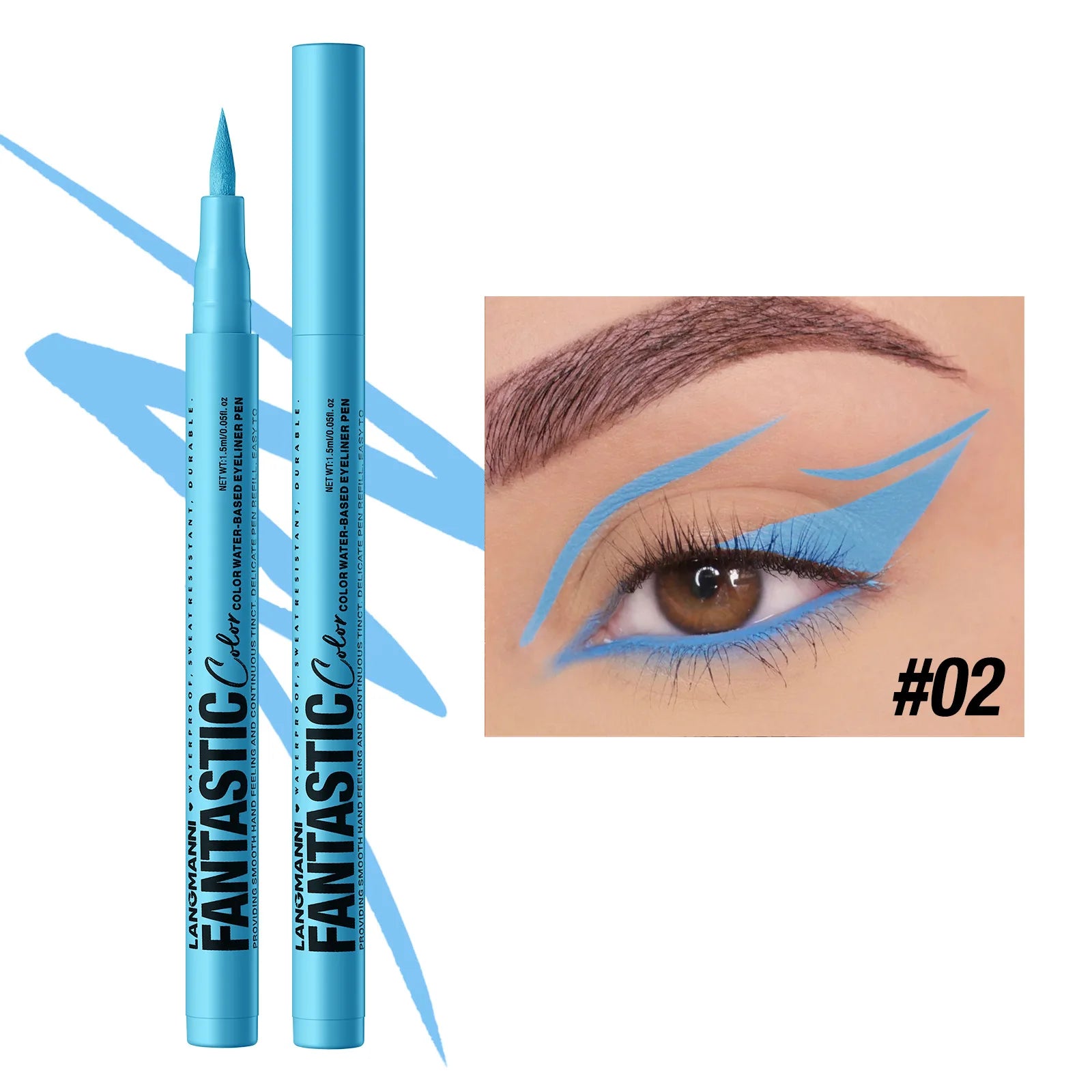 Water-based Eyeliner Liquid Matte Bright Red Quick-Drying Smudge-Proof Eyeliner Pen Bold Long-Lasting Eyes Looks Cosmetics