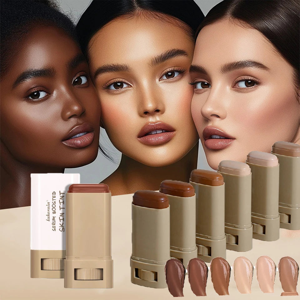 Foundation Stick Balm Skin Bronze Tint Eraser Foundation Stick Smooth Plumper Long-lasting Flawless Makeup Face Beauty Cosmetics