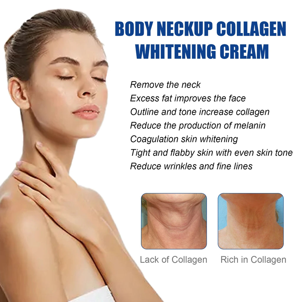 EELHOE Collagen Neck Cream Lightens Neck Fine Lines Wrinkles Anti-aging Lifts Tightens Skin Moisturizing Neck Whitening Cream
