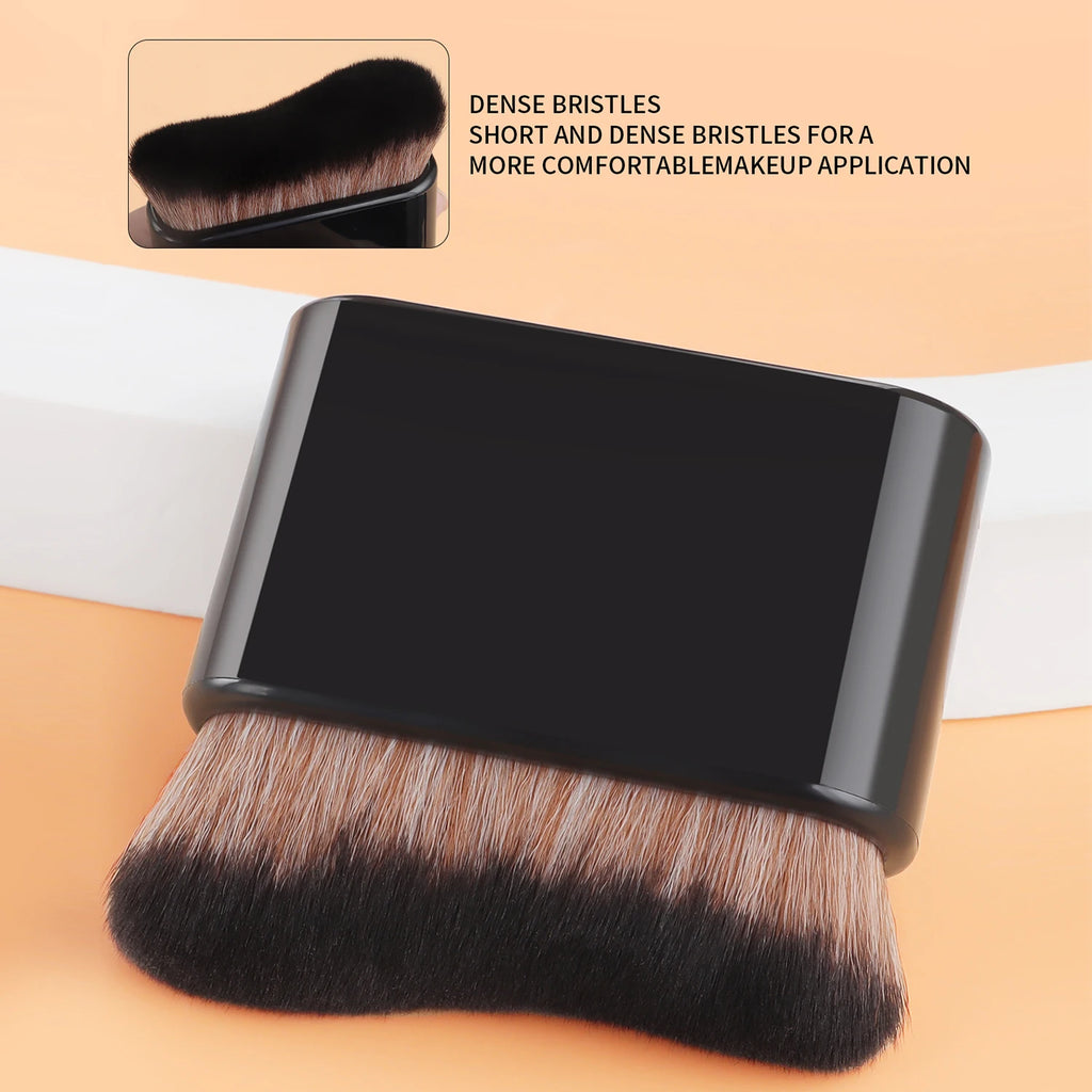 Foundation Brush, 1pcs Plastic Creative	wave Fit Perfectly Cosmetic Brush	at home or On-the-Go