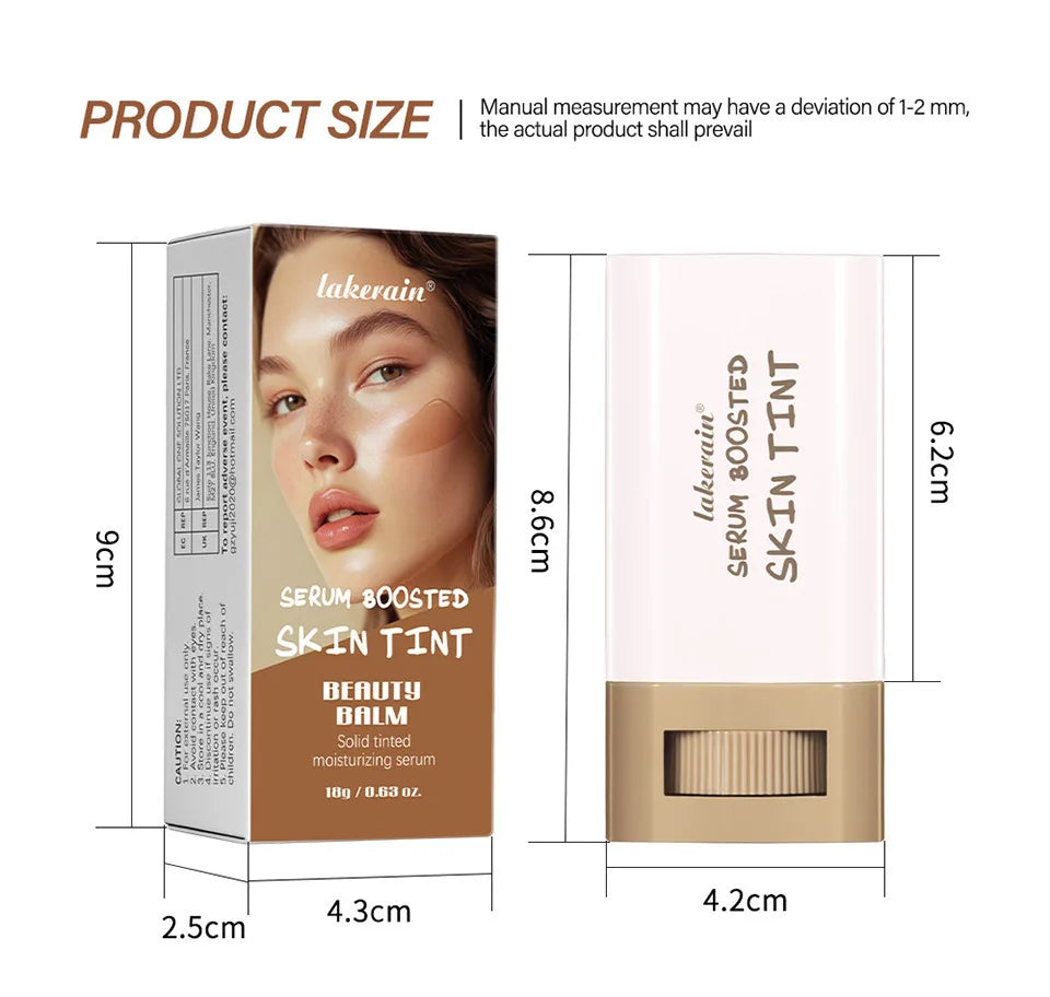 New Balm Serum Boosted Skin Tint Silky Texture Moisturizing Coverage Plumper Even Skin Tone Best Stick Foundation Travel Makeup