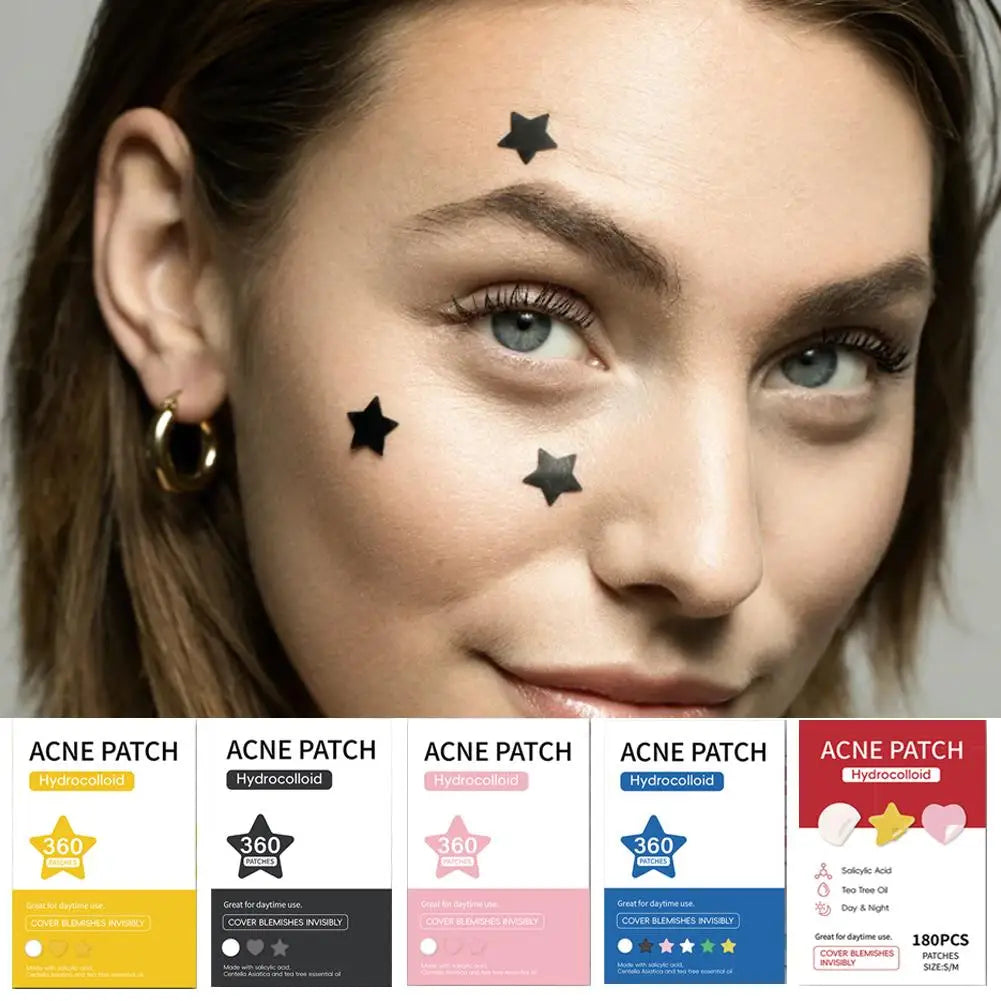 360Pcs Colorful Invisible Pimple Removal Anti-Acne Hydrocolloid Patches Spots Marks Concealer Beauty Makeup Tool Repair Sticker