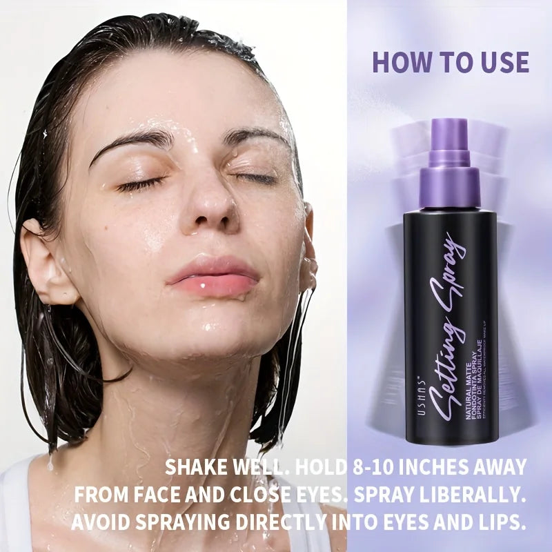 USHAS Waterproof Makeup Setting Spray LongLasting Oil Control Moisturizing Hydration Matte Non-Sticky Spray Foundation Fixer