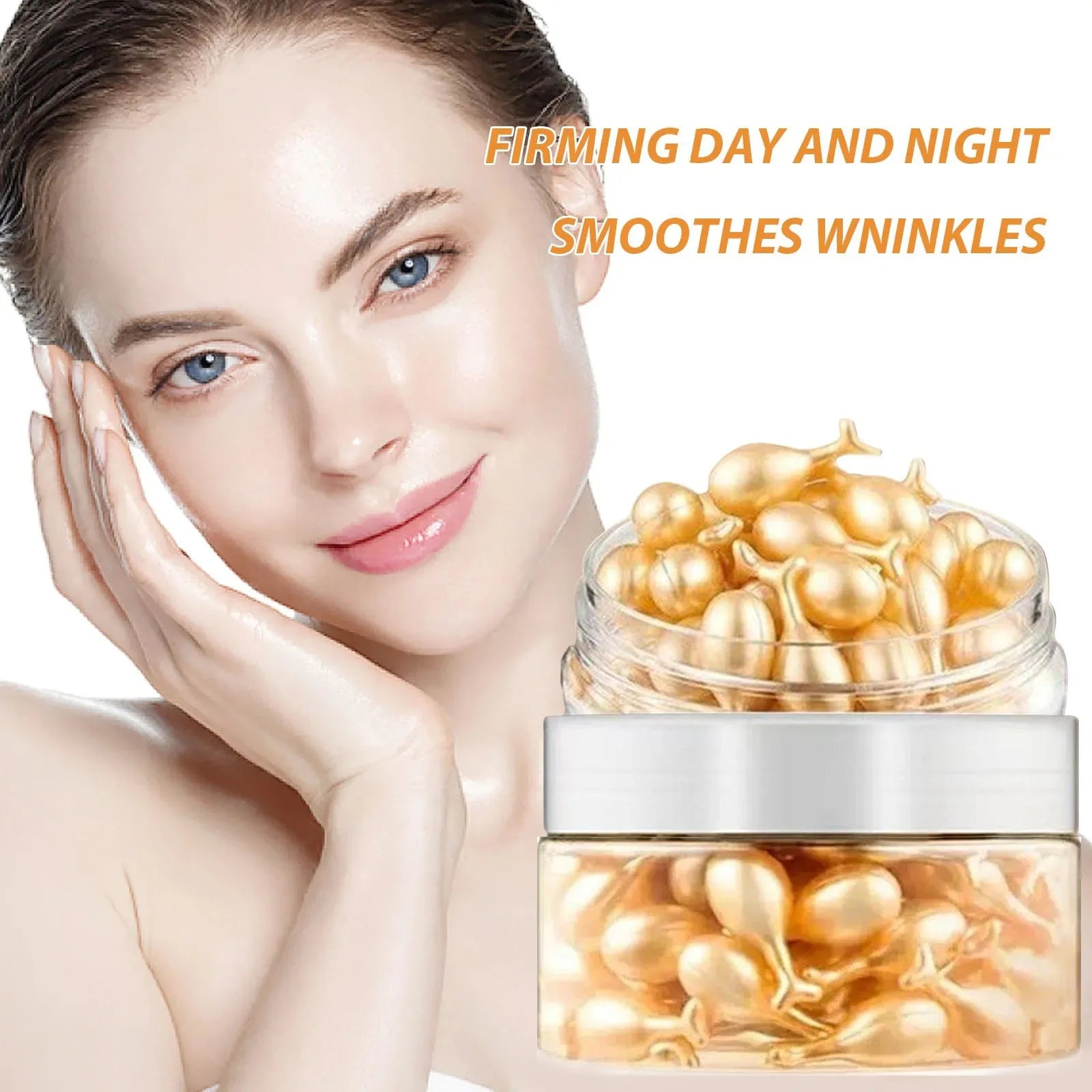 50Pcs Collagen Face Care Capsules Serum Spot Acne Wrinkle Remover Firming Whitening Hyaluronic Acid Essence Skin Care New style