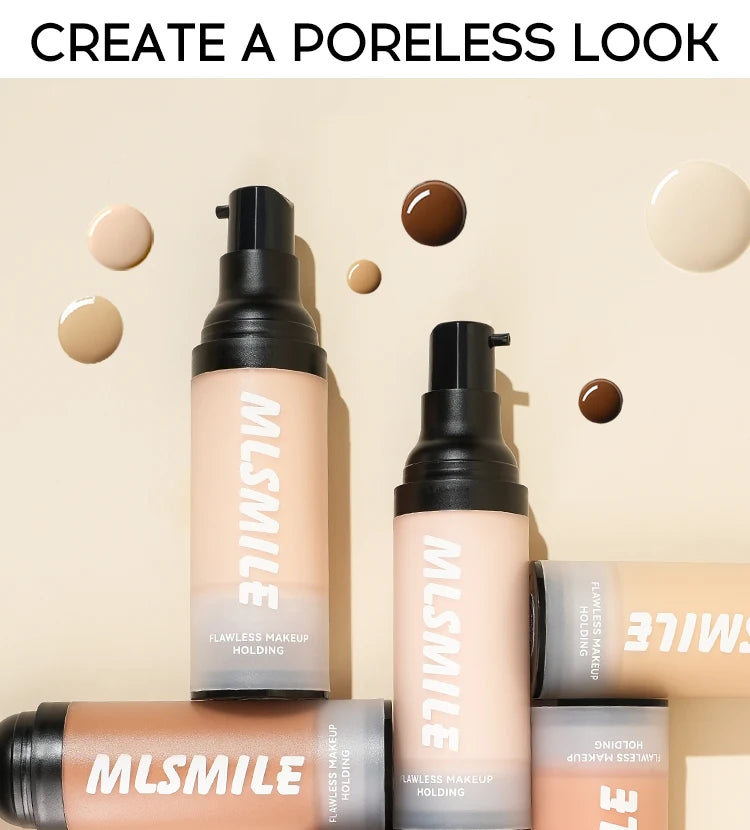 Face Foundation Cream Oil-Control Matte BBCream Waterproof Lasting Concealer Liquid Full Coverage Matte Base Professional Makeup