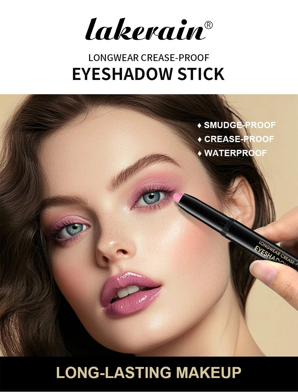 Eyeshadow Stick 10Colors Shimmer And Matte Brown Metallic Cream Eyeshadow Pencil Crayon with Smudge-proof & Waterproof Makeup